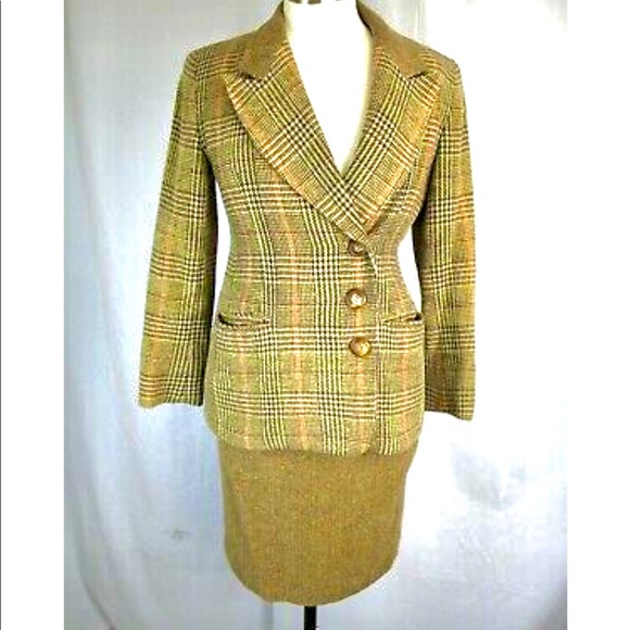 Dior Jackets & Blazers - Christian Dior Wool Tweed Suit 4P